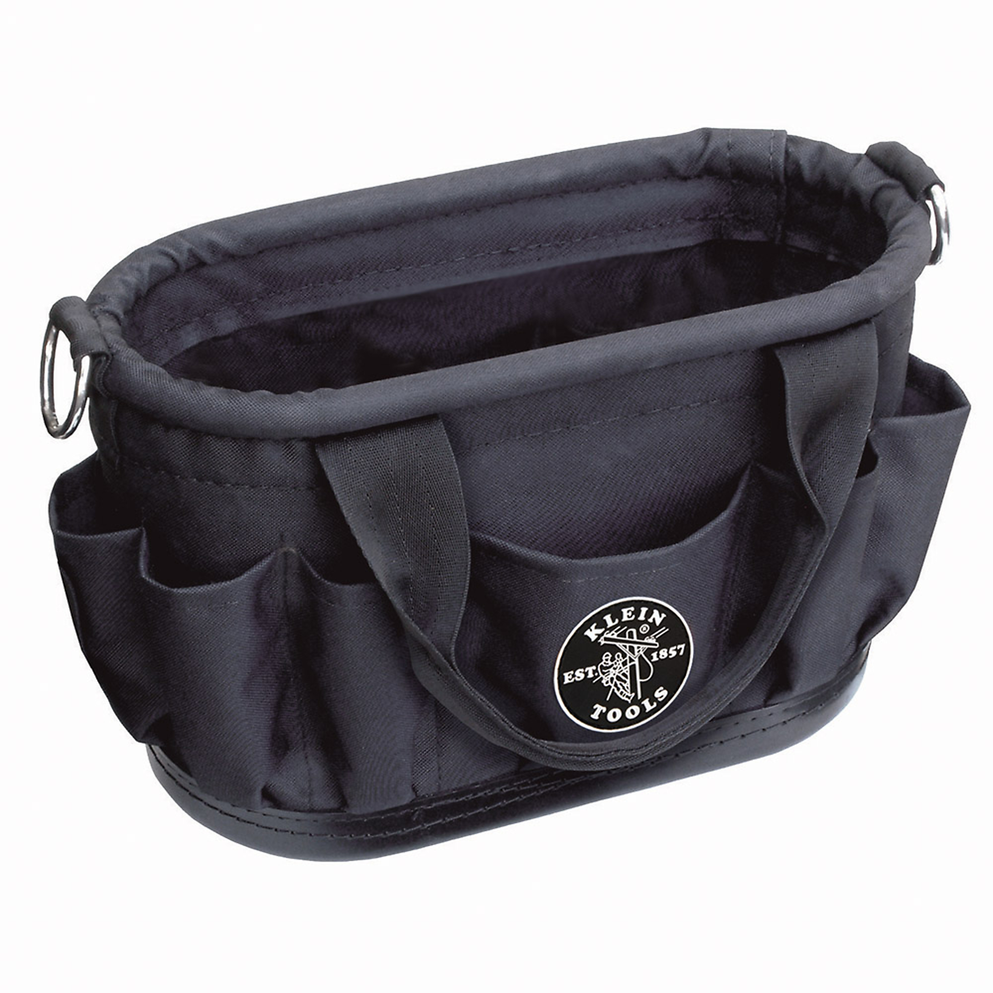Klein Tools, Tool Tote, Polyester, 7-Pocket with Drain Holes, Color Black, Pockets (qty.) 7 Material Polyester, Model# 58886